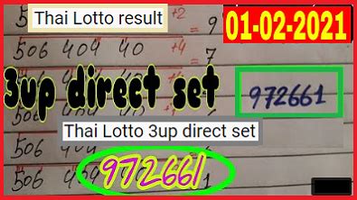 thai lottery 3up direct|Thailand Lotto Non Miss Direct Set Winning Rotin Tip 01.